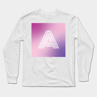 Letter A in Pink Long Sleeve T-Shirt